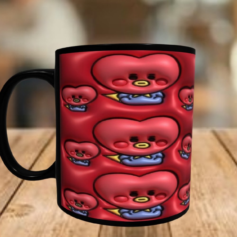 3D BT21 Tata Inflated Mug 3D Puffy Mug 3D TATA Puff Mug